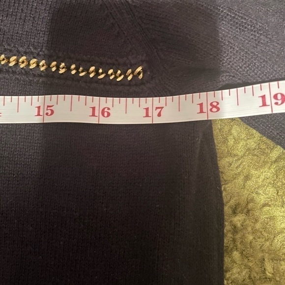 Michael Kors large black and gold chain striped sweater - Picture 7 of 9